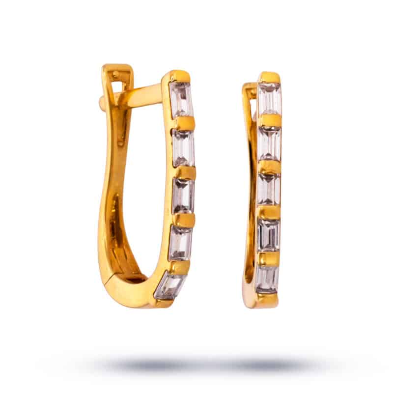 Kolczyki złote na zapięciu angielskim 77060