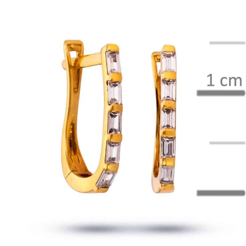 Kolczyki złote na zapięciu angielskim 77060