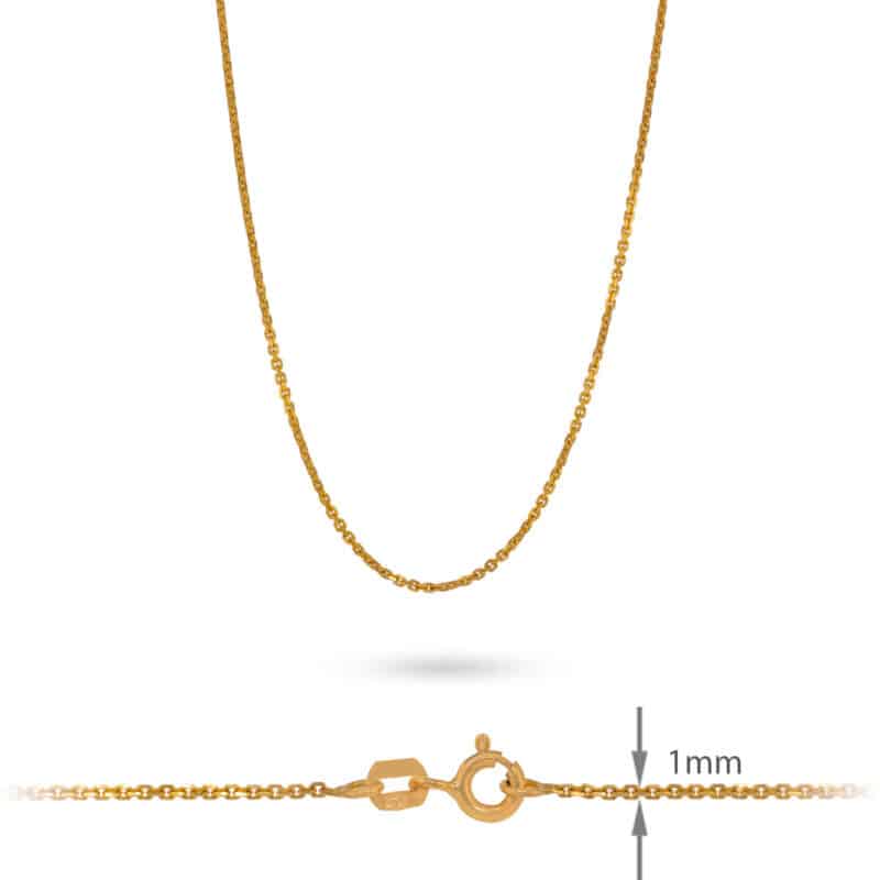 Łańcuszek z żółtego złota 45cm- Ankier 69896
