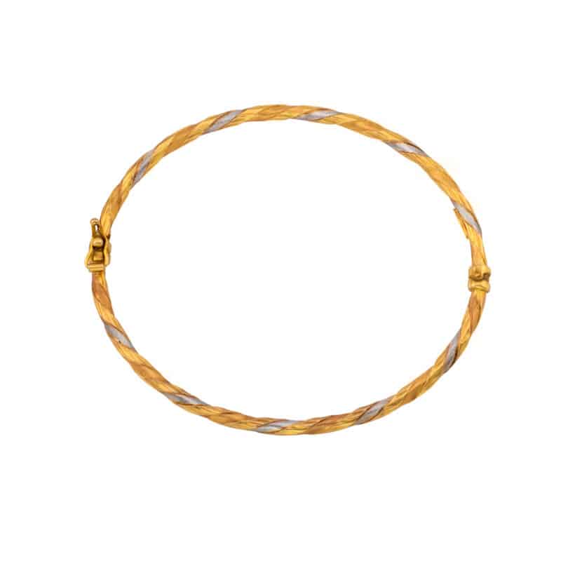 Bransoletka z żółtego białego i różowego złota 50946