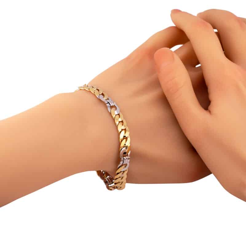 Bransoleta z żółtego i białego złota 73428