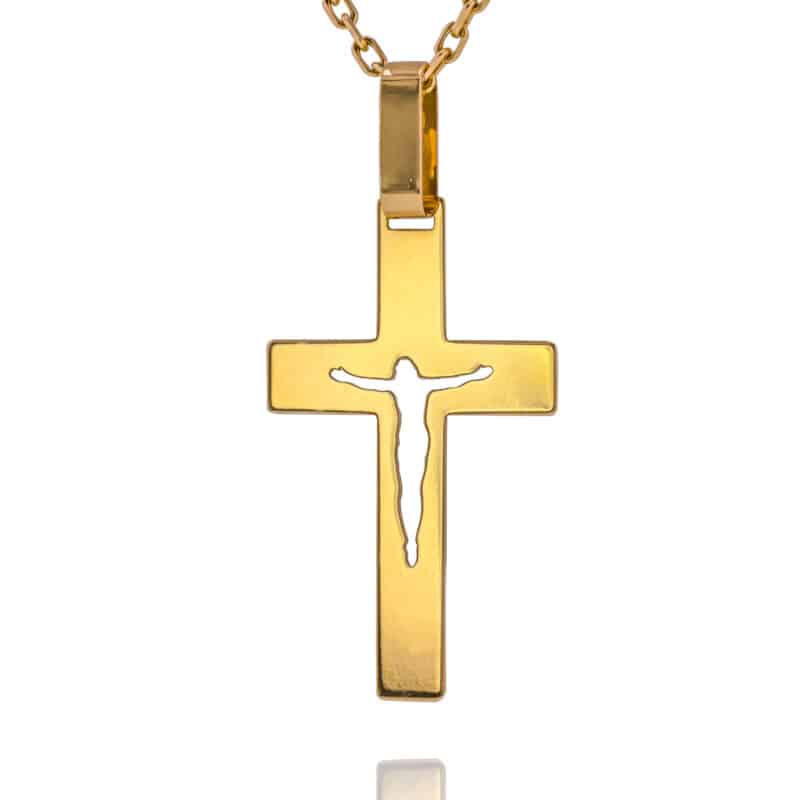 Krzyżyk z żółtego złota 72784