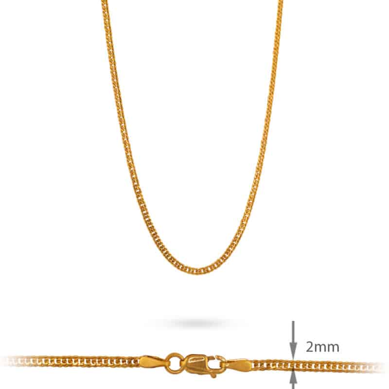 Łańcuszek z żółtego złota 50cm- 66160