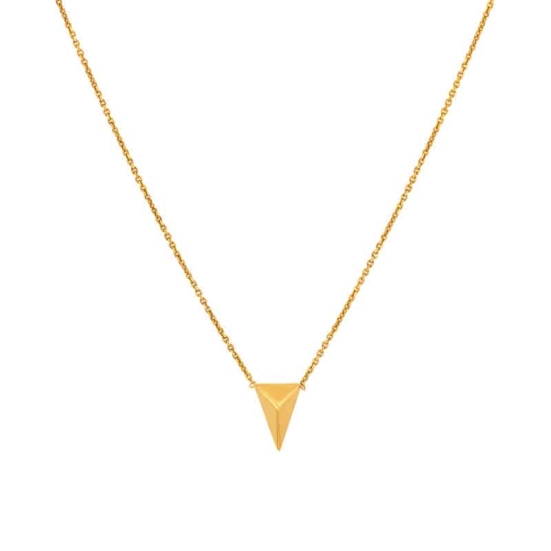 Naszyjnik złoty celebrytka w kształcie piramidy 62574