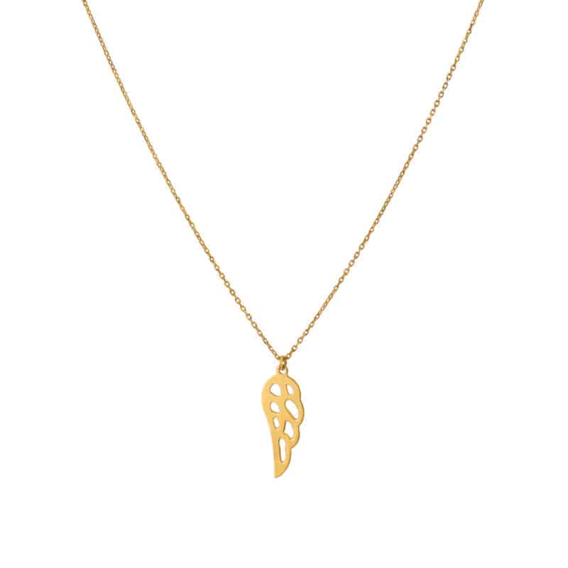 Naszyjnik złoty celebrytka- skrzydełko 69355