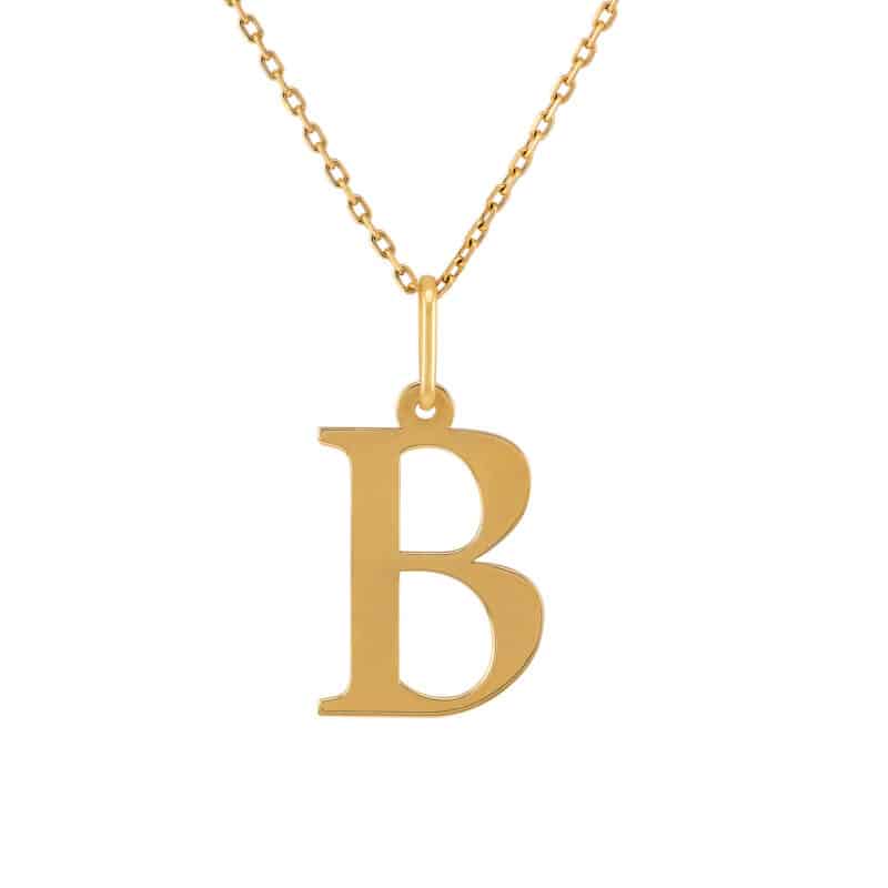 Zawieszka z żółtego złota literka B 73842