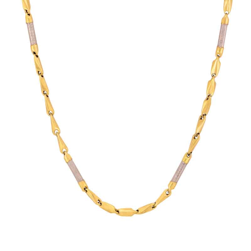 Naszyjnik z żółtego i białego złota 77733
