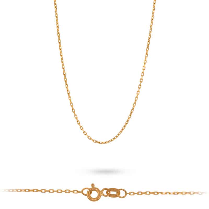 Łańcuszek z żółtego złota 50cm- Ankier 80611