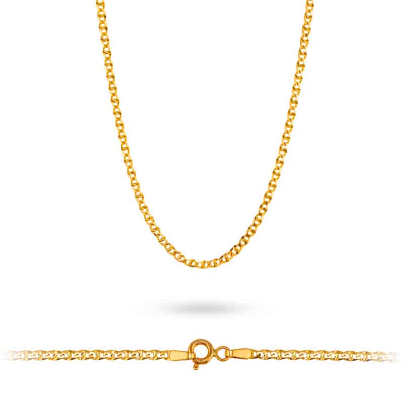 Łańcuszek z żółtego złota 45cm- Gucci Diamentowany 80625