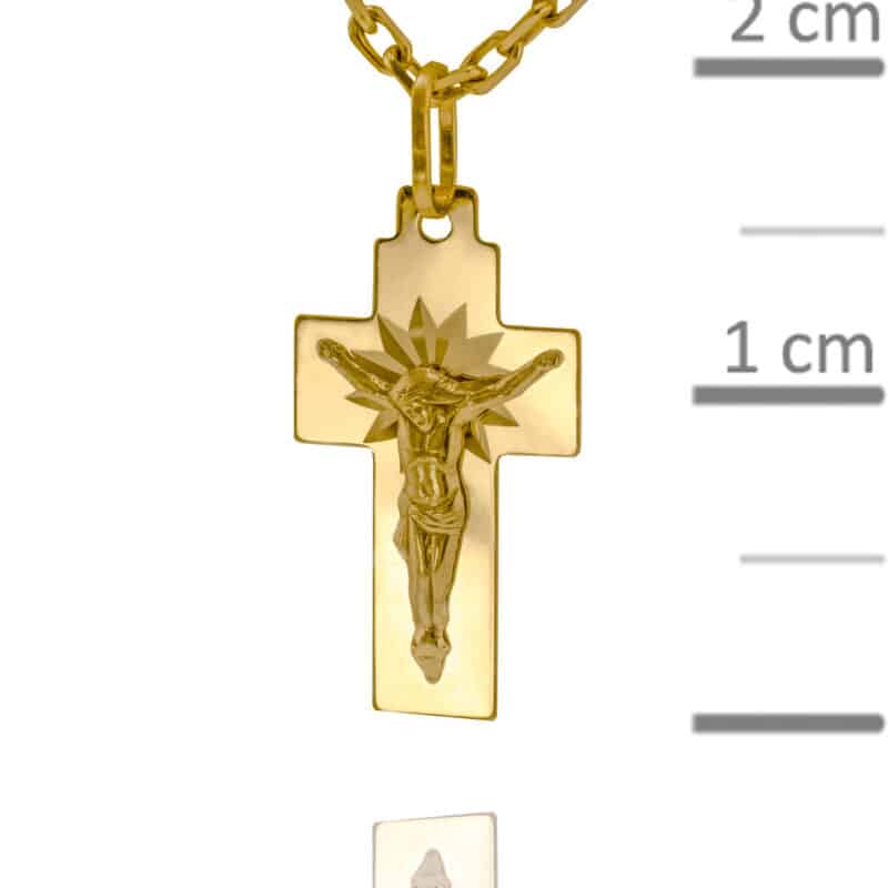 Krzyżyk z żółtego złota z Pasyjką 78956
