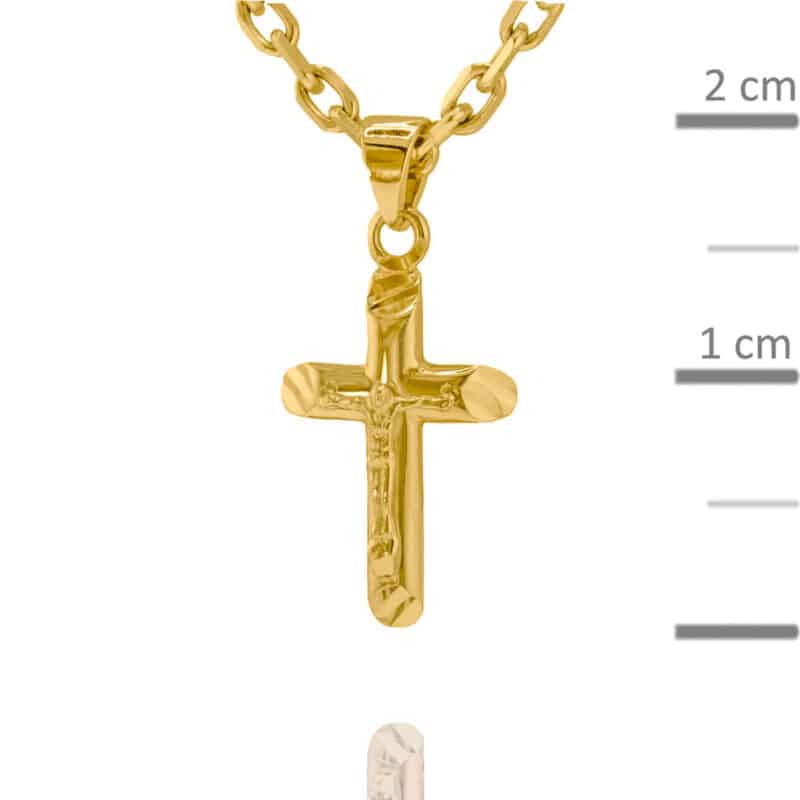 Krzyżyk z żółtego złota z Pasyjką 79948