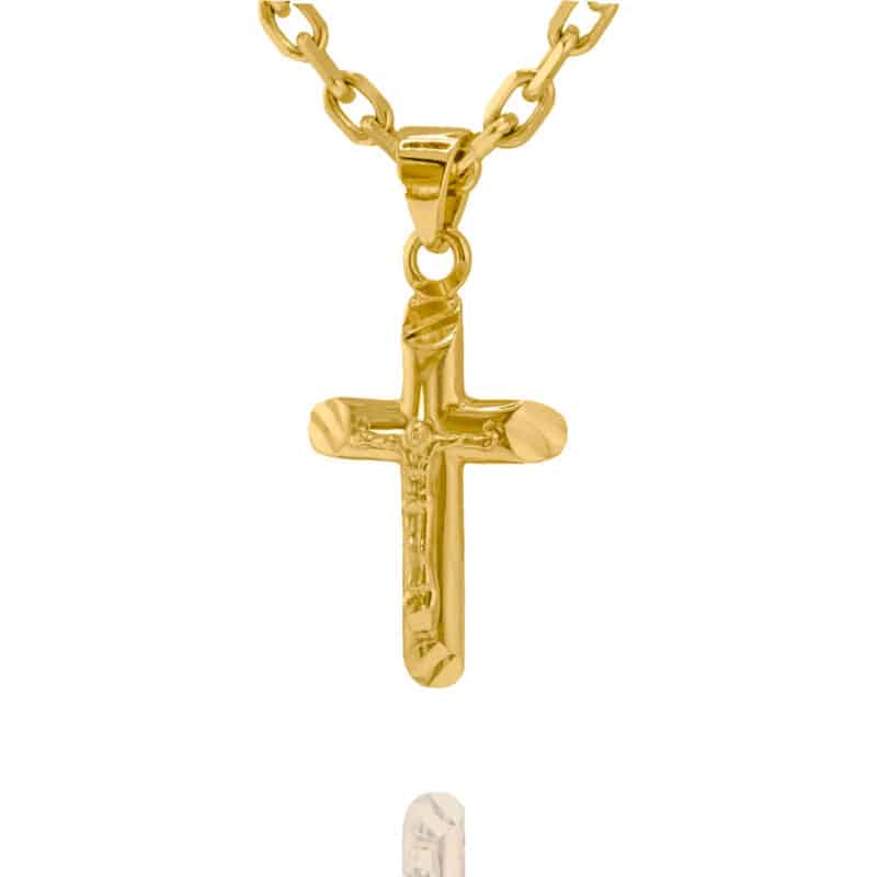 Krzyżyk z żółtego złota z Pasyjką 79948
