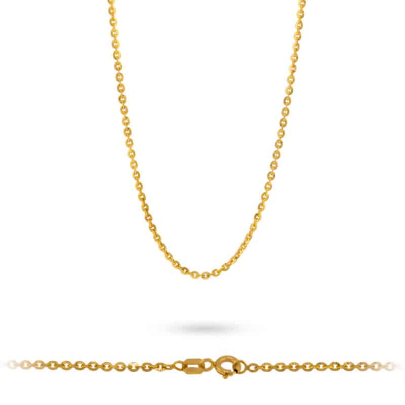 Łańcuszek z żółtego złota 50cm- Ankier 60662