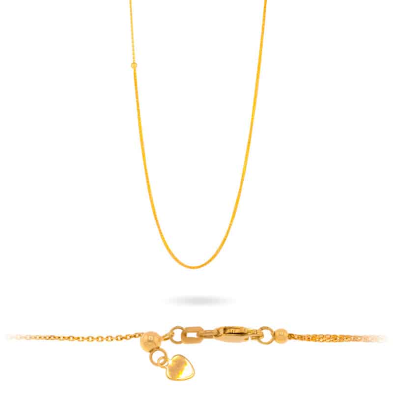 Łańcuszek z żółtego złota 40cm- Lisi ogon 65734