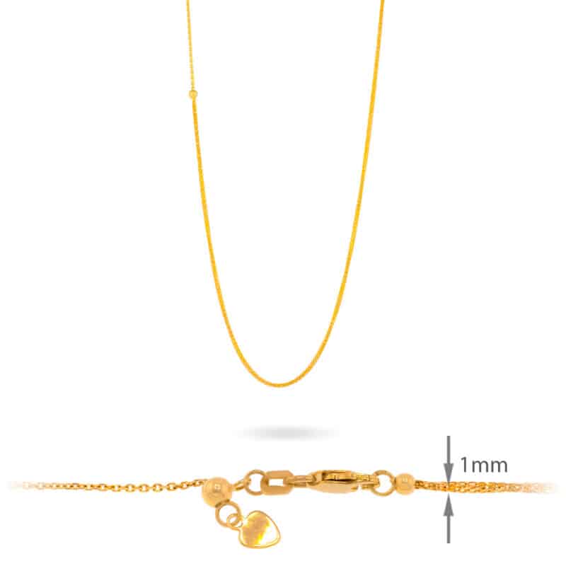 Łańcuszek z żółtego złota 40cm- Lisi ogon 65734