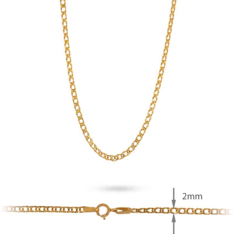 Łańcuszek z żółtego złota 50cm- 69891