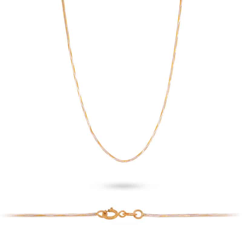 Łańcuszek z żółtego i białego złota 42cm- linka 71930