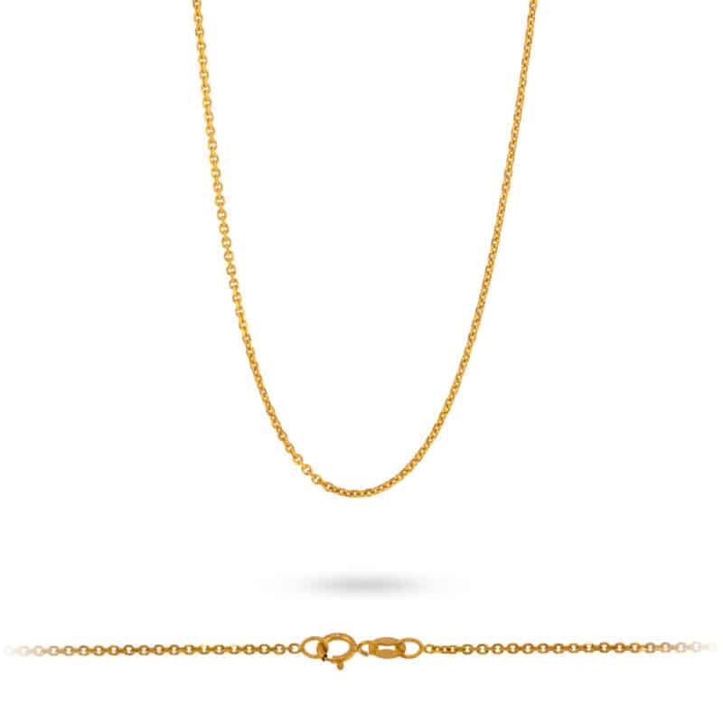 Łańcuszek z żółtego złota 50cm- Ankier 74455