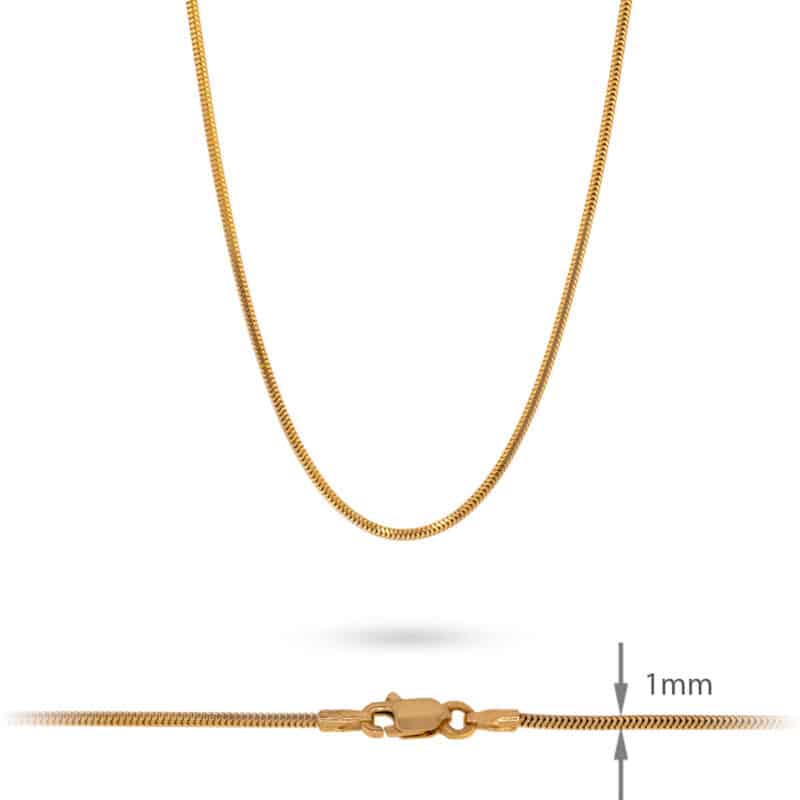 Łańcuszek z żółtego złota 45cm- linka 74461