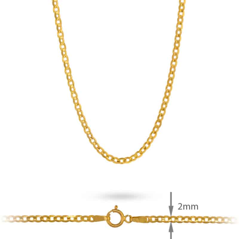 Łańcuszek z żółtego złota 50cm- Pancerka 78994