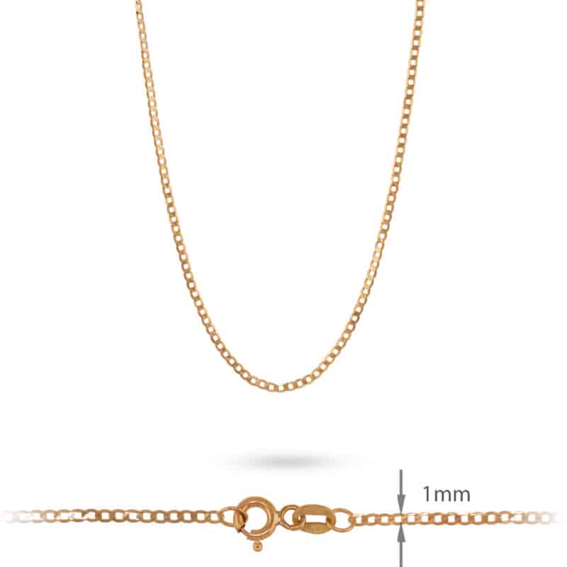 Łańcuszek z żółtego złota 50cm- Pancerka 79309