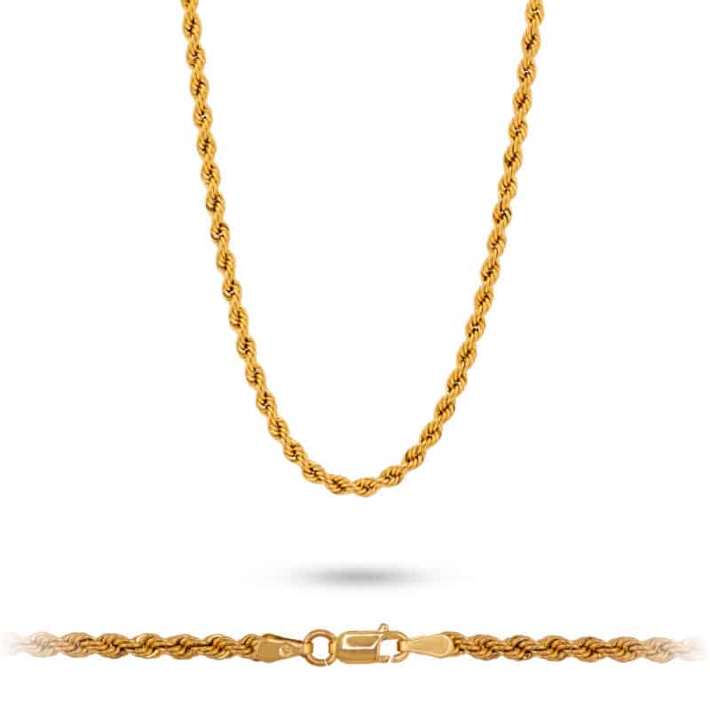 Łańcuszek z żółtego złota 50cm- Kordel 79764