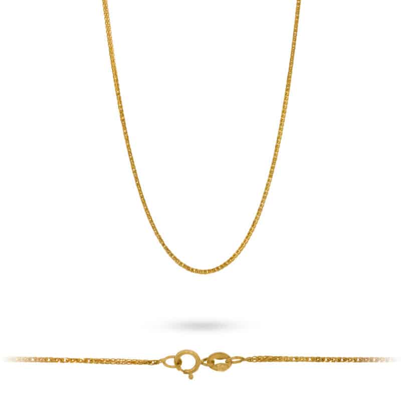 Łańcuszek z żółtego złota 50cm- Lisi ogon 80010