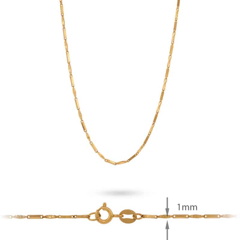 Łańcuszek z żółtego złota 50cm- 80071