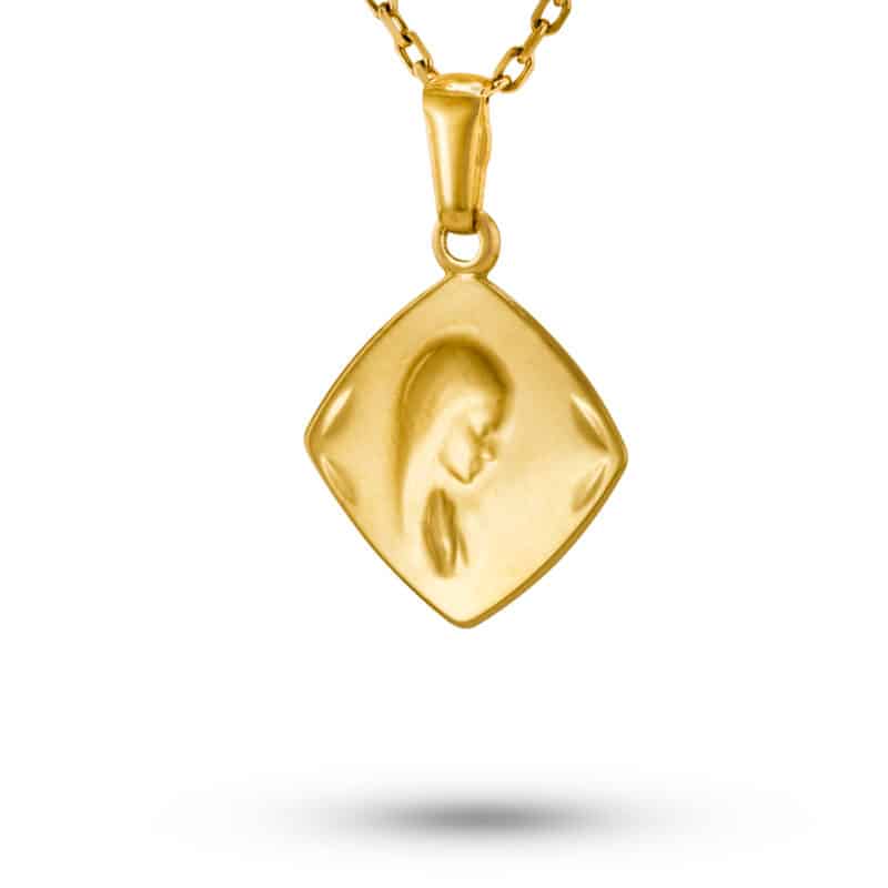 Medalik z żółtego złota Matka Boska Modląca 78263