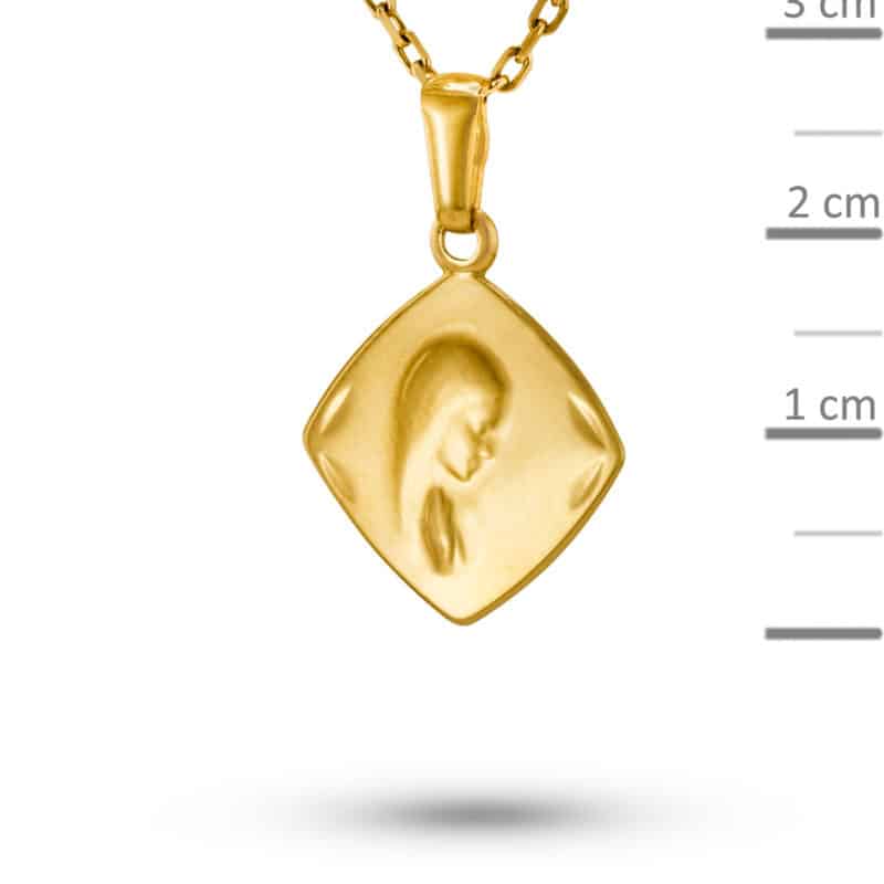 Medalik z żółtego złota Matka Boska Modląca 78263