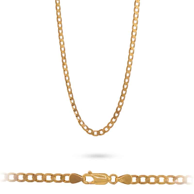 Łańcuszek z żółtego złota 50cm- Pancerka 77454
