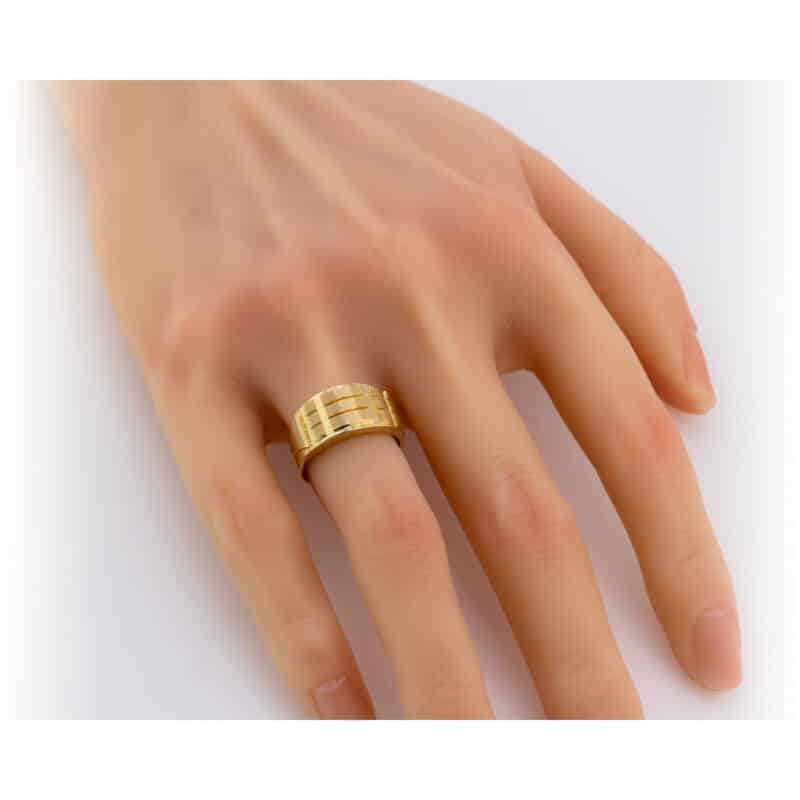 Pierścionek obrączkowy z żółtego złota 66115