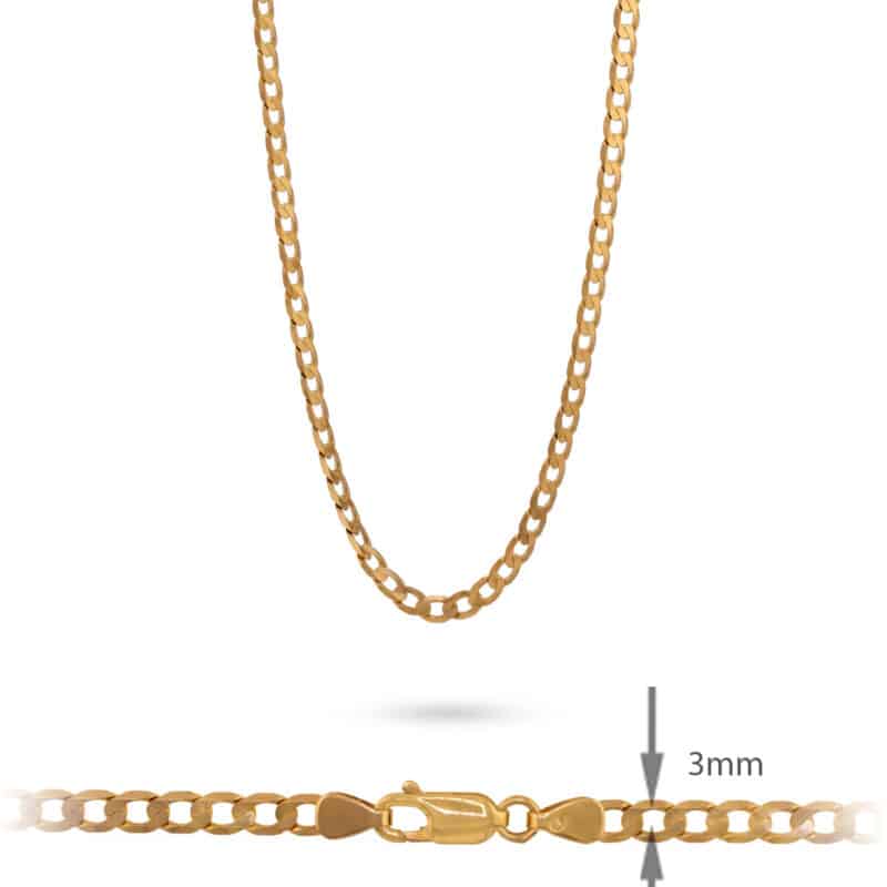 Łańcuszek z żółtego złota 60cm- Pancerka 82470