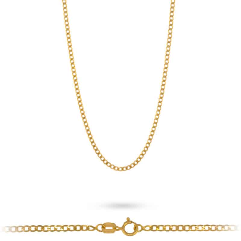 Łańcuszek z żółtego złota 60cm- Pancerka 82480