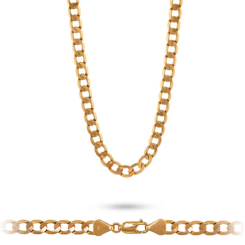 Łańcuszek z żółtego złota 55cm- Pancerka 82469