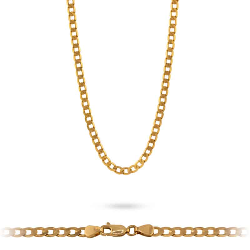 Łańcuszek z żółtego złota 60cm- Pancerka 82473