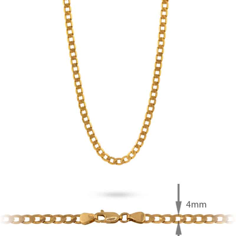 Łańcuszek z żółtego złota 60cm- Pancerka 82473