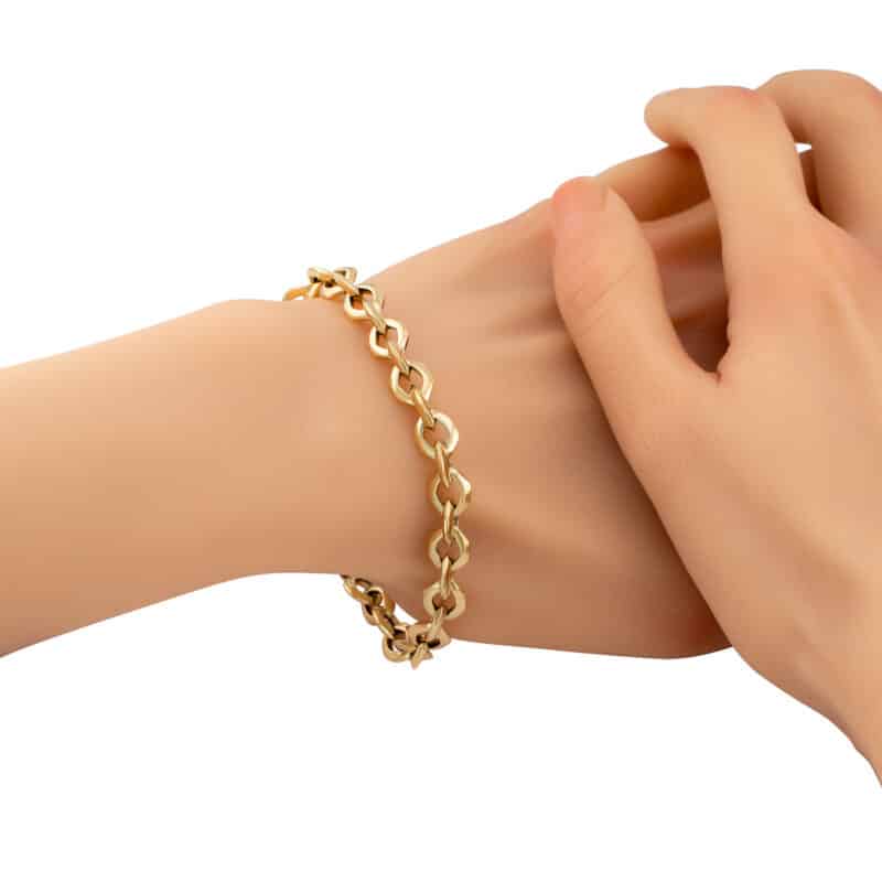 Bransoletka z żółtego złota elementowa z ogniw 83220