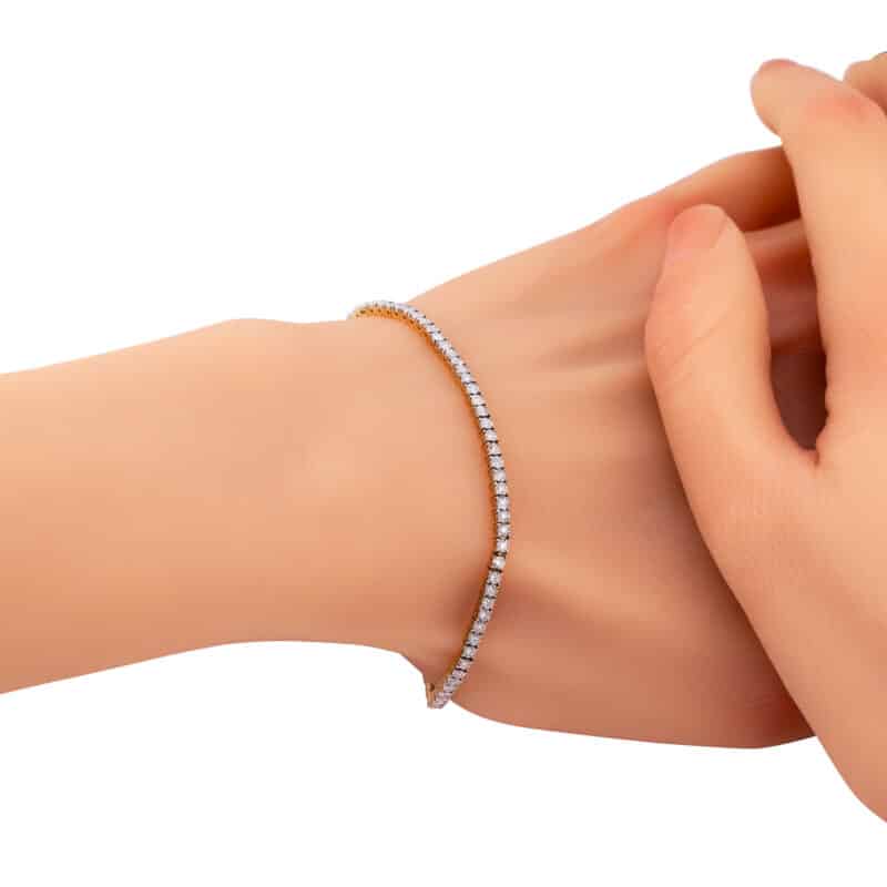 Bransoletka z żółtego i białego złota z brylantami 0,53ct 83329