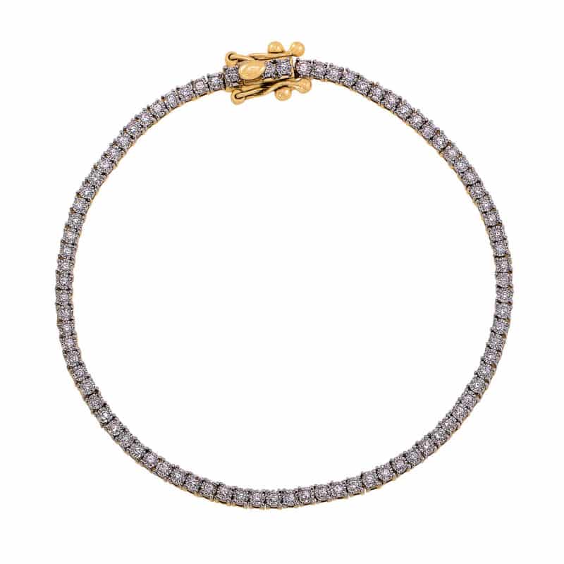 Bransoletka z żółtego i białego złota z brylantami 0,53ct 83329