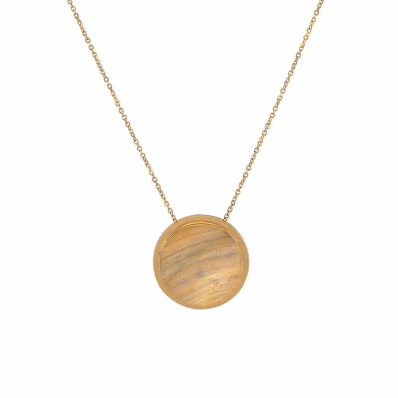 Naszyjnik z żółtego złota z pełnym satynowym kołem 83421