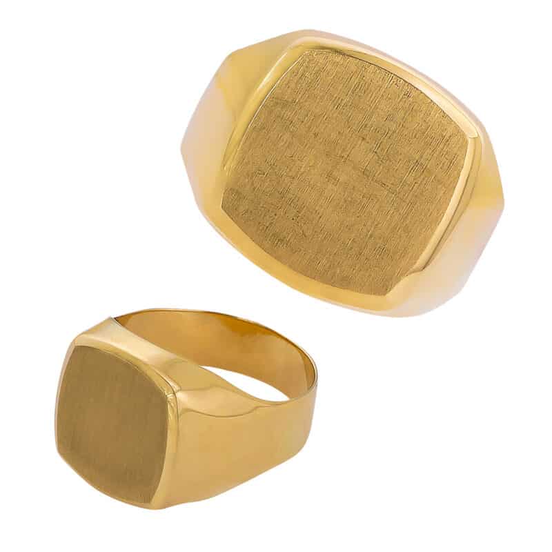 Sygnet z żółtego złota z matem 83223