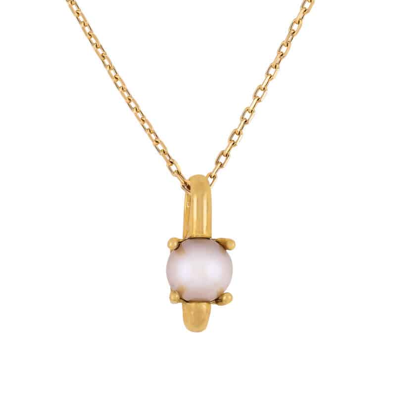 Zawieszka z żółtego złota z perłą hodowlaną 77201