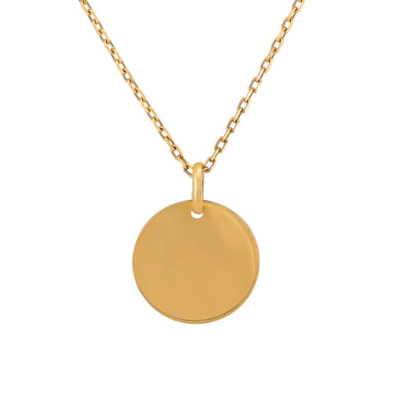 Zawieszka z żółtego złota gładkie kółeczko 81871