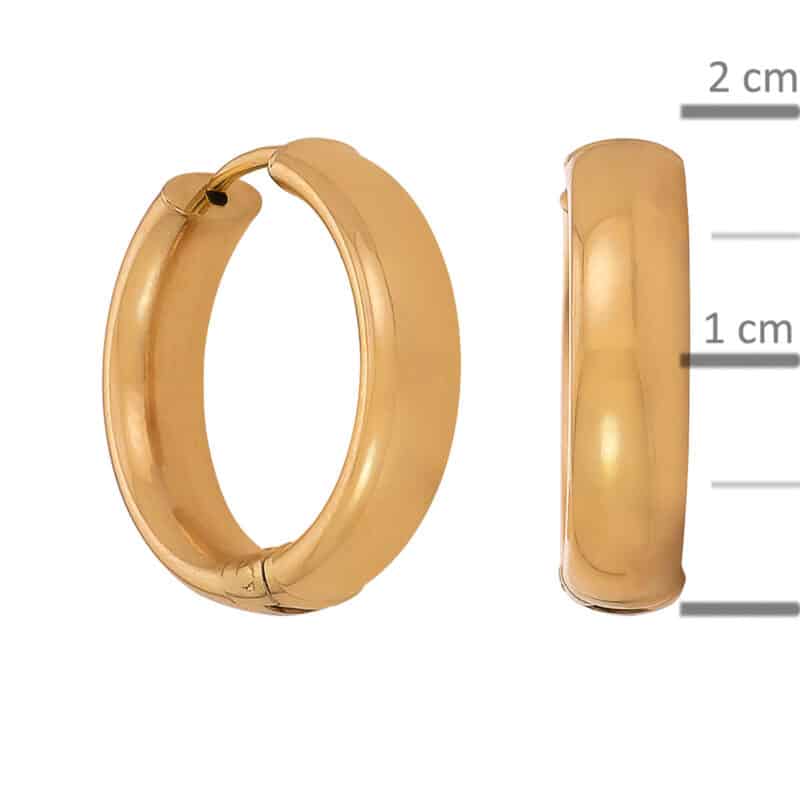 Kolczyki błyszczące koła z żółtego złota 82359