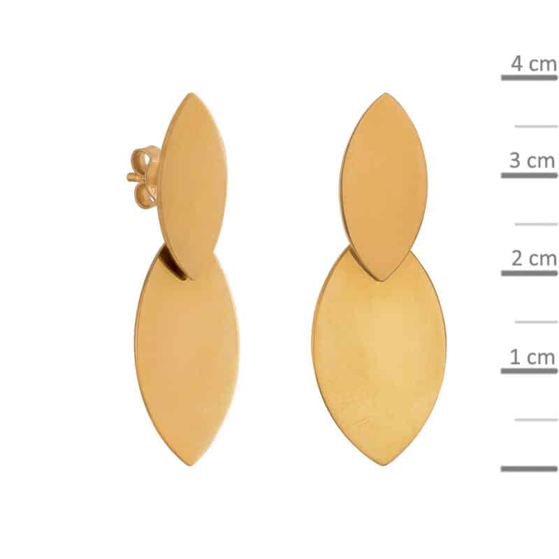 Kolczyki z żółtego złota gładkie łezki na sztyfcie 82687