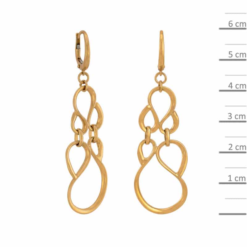 Kolczyki ażurowe z żółtego złota na francuskim zamku z kolekcji DALL’ACQUA 82829