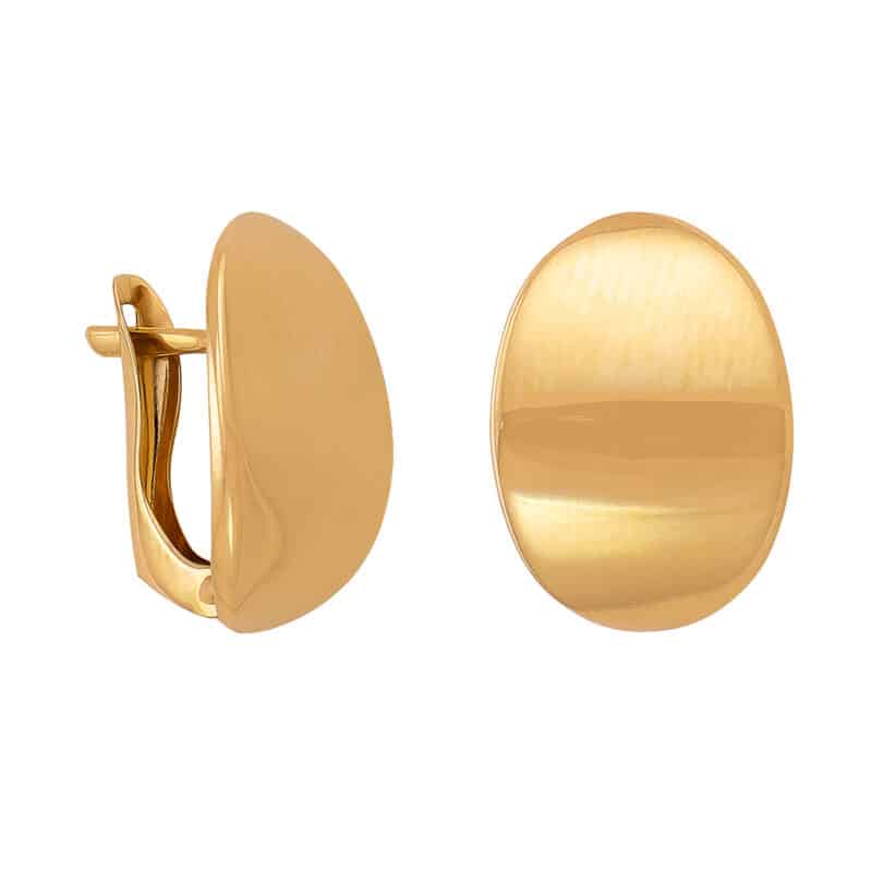 Kolczyki z żółtego złota gładkie na angielskim zapięciu 83194