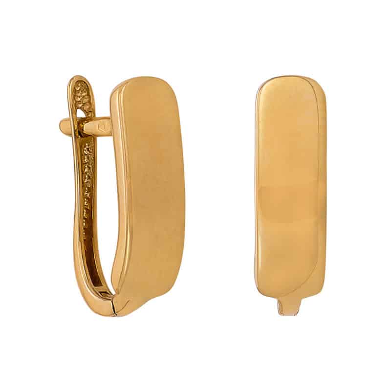 Kolczyki z żółtego złota gładkie na angielskim zapięciu 83201