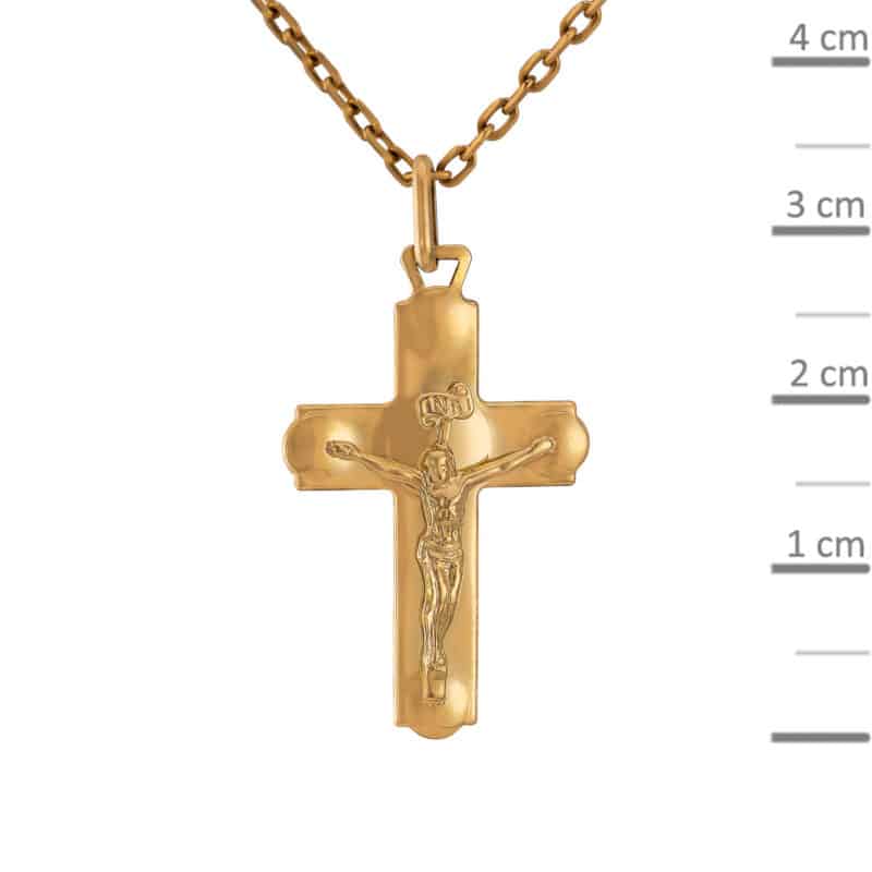 Krzyżyk z żółtego złota z Pasyjką 83297